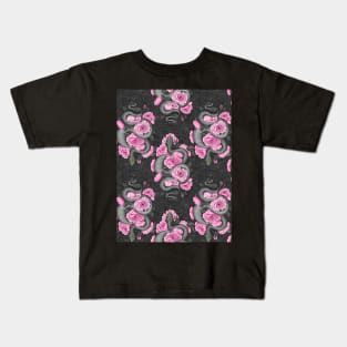 Snakes and pink roses Kids T-Shirt